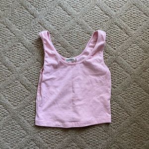 Pastel Pink Cropped Tank Top
